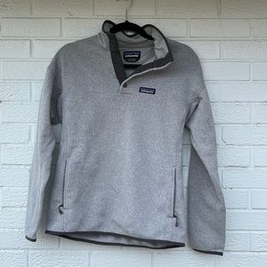 Patagonia womens grey fleece quarter zip size medium